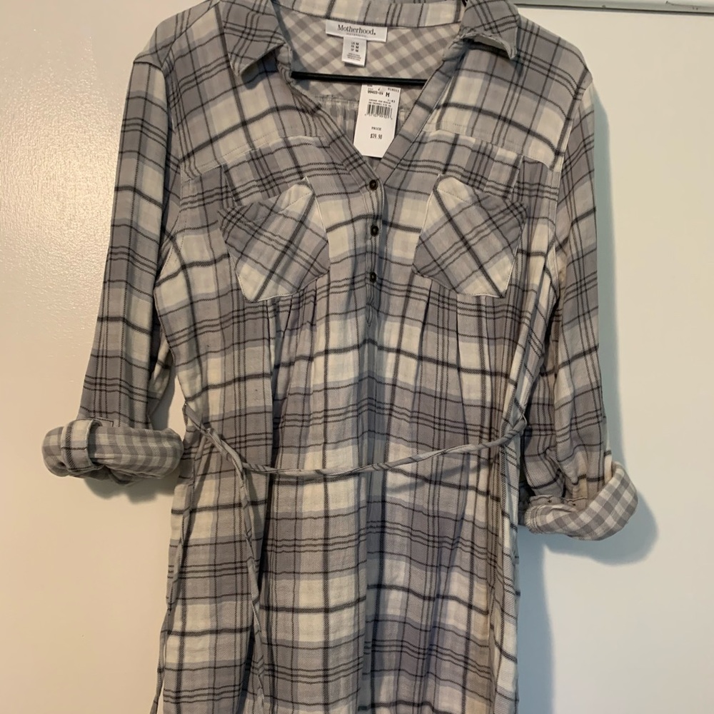 Motherhood maternity flannel shirt size M